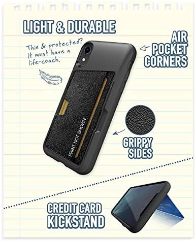 תיק ארנק חכם לאייפון - קוטלת הארנק כרך. 2 [רגלית מגן דקה] מחזיק כרטיס אשראי עבור אפל אייפון 10 - תפריט סודי
